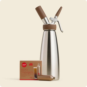 Lot - Distributeur de café iSi 1 pinte Nitro + Chargeurs de café iSi N2 Nitro - Boîte de 16